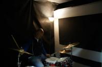 The enigmatic Mr Drinnan on Drums